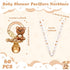 60 Coume Pcs Shower Party Pacifiers Necklace Bear Bottle Acrylic Pacifiers Charm Pacifier Chain for Guests Gender