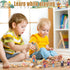 Blosssound 40 Community Set Pcs Wooden Helpers Toys Wooden Cars Wood People Figures Multicultural Career Wood Blocks