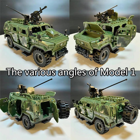 Armored Vehicle Building Block - Military Vehicle Toys for Ages 6-12, Army Brick Model Gifts for Boys