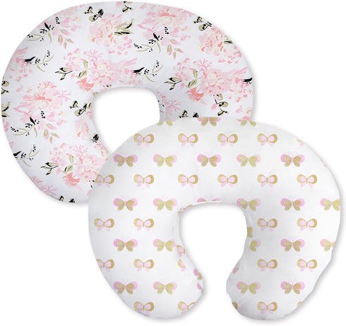 Little Grape Land Nursing Pillow Covers 2 Pack, Soft & Breathable Removable