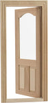 AUEAR 1:12 Dollhouse Miniature Furniture Unpainted Wooden Doors for DIY Scene Craft (2 Panel Style A)