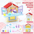 Golray 66Pcs Cat Toys for Kids Girls, 3 In 1 Pet Pretend Play Toys with 9 Cat Figurine/DIY Cat Tree/Beauty House/Playground, Toddler Cat Figures Pet Care Birthday Preschool Girl Boy Gift Age 4 5 6 7 8