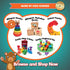 Counting Set 60 2 Deluxe & Sorting Bears Game - Montessori Fine Motor Learning Jumbo Toys with Stacking Cups, Preschool