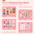 hahaland Busy Board - Montessori Toys for 2 Year Old Girl | Birthday Gift with Life Skills, ABC, 123, Shapes, Colors
