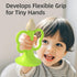 6-12 2PCS 0-6 Baby Trumpet Toy Months, Silicone Baby Horn Blowing Toy with Yellow Green for Teething Sensory Play