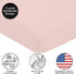 Sweet Jojo Designs Fitted Baby Crib Sheets, Blush Pink, Standard Size for Girls, Infant Nursery, Toddler Room