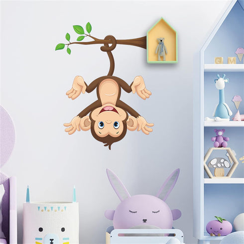 ROFARSO Colorful Cute Cartoon Wall Sticker, Removable Peel and Stick Wall Decal for Nursery Baby Girls Bedroom