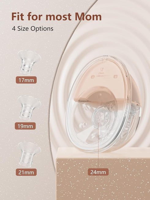 4 12 24mm 2 Pack Hands Free Breast Pump, Wearable Breastfeeding Pump, Lightweight Portable Electric Pump Modes