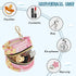YETTASBIN Waffle Ice Cream Sprinkles Portable Pacifier Holder Case with Metal Hook Buckle & Zipper for Diaper Bag