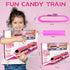 Sets 3D 3-5 Pink Train for Toddlers|Musical Electric Train Toys with DIY Ice Cream Truck Foam Puzzles Party Scene