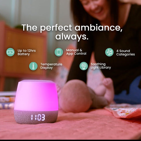 2nd 28 2.4GHz Babysense Baby Sound Machine with Night Light | Gen | Soothing Sounds | Toddler Sleep Trainer |