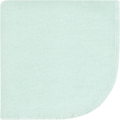 12Pk, Hudson Baby Unisex Baby Flannel Washcloths, Eucalyptus One Size