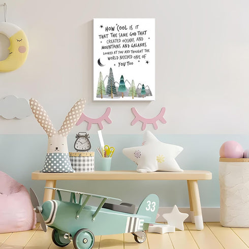Dytila 12x16 Inch Christian Nursery Wall Art - Mountain Pictures Baby Boy Nursery Decor, Inspirational Religious Decor