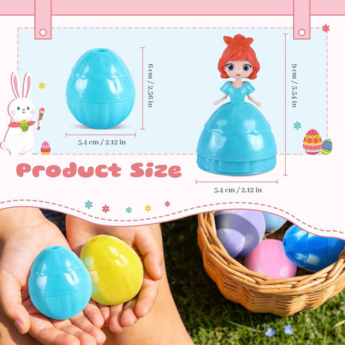 12 3+ Konijiwa Easter Gifts for Kids, Piece Prefilled Easter Egg,Perfect for Year Old Boys and Girls, Ideal for Easter