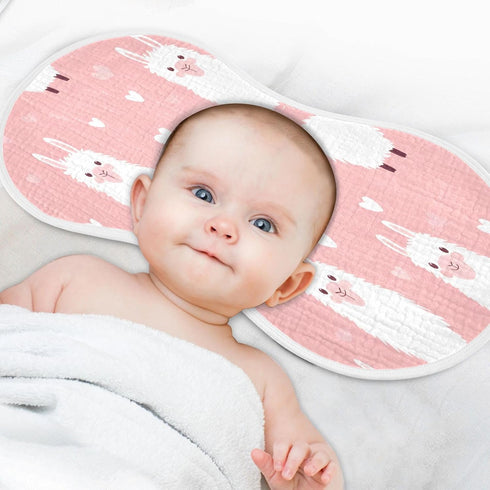 YETTASBIN Llama Muslin Baby Burp Cloth, Super Soft Absorbent Cotton Burp Rag Baby Bibs Feeding Cloth for Newborn Boys