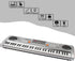 LeeQee Digital Keyboard Piano for Kids - 61 Keys Multifunction Electric Piano with Microphone for Ages 3-12 (Silver)