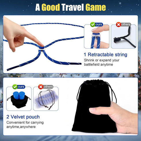 Mowtential Set, 20 1 1 1 2 14+) Magnetic Chess Game Magnet Game with Stones, String, Dice, Storage Bag, Compact Travel
