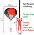 NUTTY TOYS Parachute Toys for Kids, Tangle Free Outdoor Flying Parachute Men, Best Christmas Stocking Stuffers for Ages