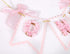 LINLULU 1st 1st Flower Birthday High Chair Banner - Pink and Gold One Birthday Banner, Princess Bday Decoration, Rose