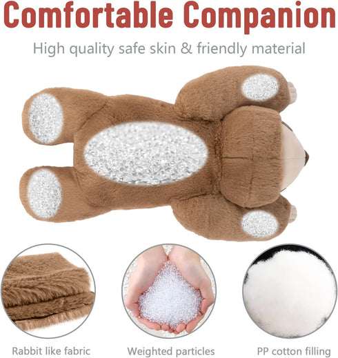 20" 3.3 Niuniu Daddy | Pound Weighted Sloth Stuffed Animals for Adults & Kids & Baby, Large Brown Sloth Weighted Lap