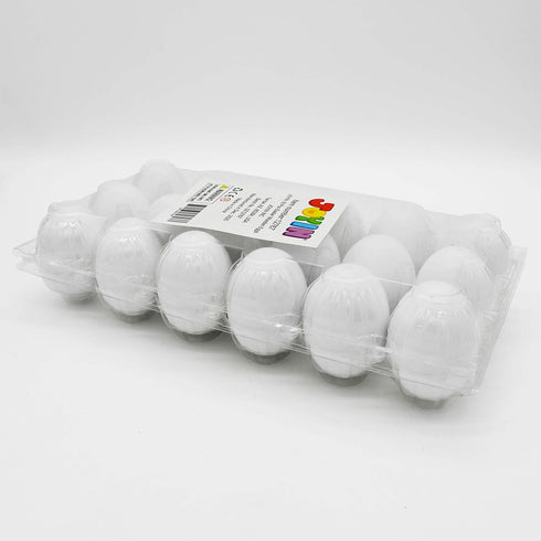 18 Pcs Easter Egg, White Wooden Eggs, Life Size Plain Decorating Eggs for Kids Easter DIY Paint Your Own Egg Decor