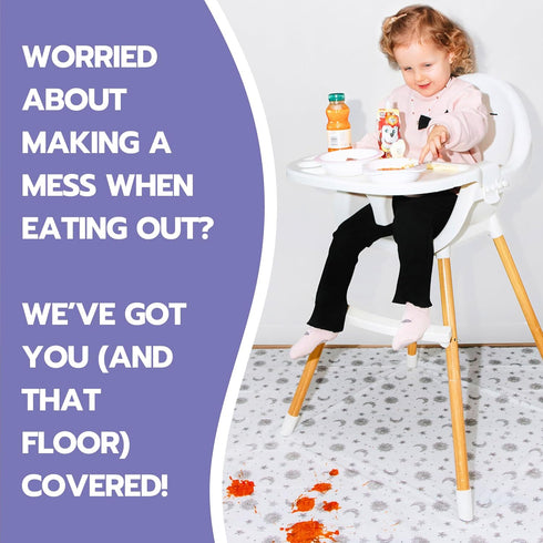 30 Pack 49"x49" 100% 30 Pack) Disposable Splat Mats by Eli with Love - Extra Large Waterproof Baby Splat Mat for Under