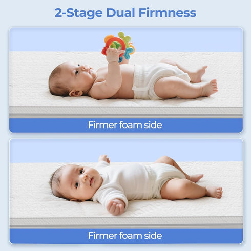 33x20 2" Bassinet Mattress for MikaMicky: Thick Dual Sided Gel Memory Foam Bassinet Mattress Fit for Mika