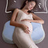 NOENNULL W Shaped Pillow for Women Cotton Adjustable Belly Support Maternity Wedge Pillow for Side Sleepers (Blue)