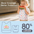 KIIS Disposable Baby Bibs, Waterproof Smock Bibs, Full Coverage for Toddlers & Kids, Mess-Free Feeding for Travel