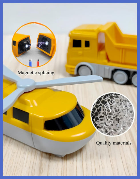 Magnetic Transform Engineering Car Toys | Assembled Magnetic Cars and Trucks with Storage Box for Kids Ages 3-8