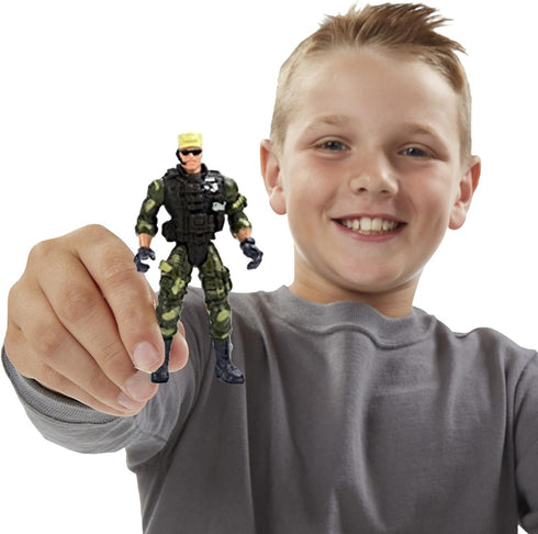 Liberty Imports 12 Pack: US Military Toy Soldiers Playset Army Men Action Figures with Realistic Weapons Gear Combat Accessories for Kids Pretend Battle Play