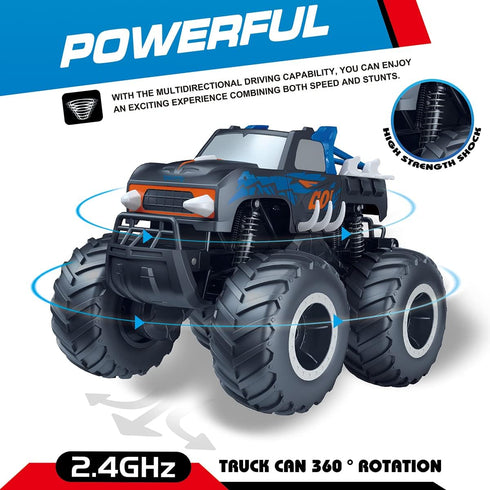 Threeking 1:16 Pick-up Toys RC Car Truck, Waterproof Remote Control Cars, Suitable for All Terrain 4WD Off-Road Gifts