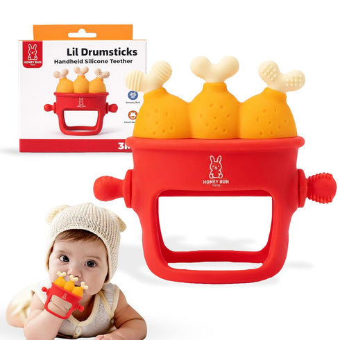 Fried Chicken Baby Teething Toys - Teething Mitten, Baby Chew Toy, Teethers