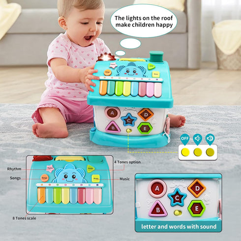 Baby Functional House for 6 to 18 Months, Montessori Toys with Sound, Lights, Music, and Smart Learning Home