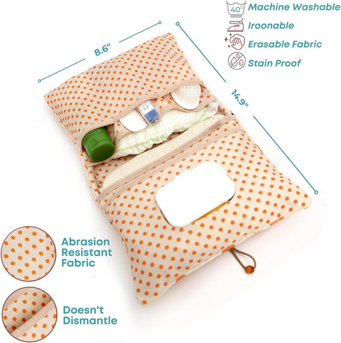 HAMUR Baby Diaper Bag Organizer Compact & Foldable Stroller Pouch for Newborn Essentials | Travel-Friendly | Fits Boys
