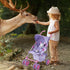 Baby Doll Stroller for Toddlers 1-3, Pink & Purple Folding Baby Toy Stroller for Dolls, Pillow Animal Toy