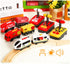 Battery Operated Wooden Train Set Accessories, Remote Control Locomotive Train Vehicles for Wood Tracks, Fits All Major