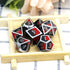 Haxtec DND Metal Dice Set - Red and Black Metal DND Dice for Dungeons and Dragons RPG Games - Vampire