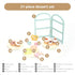Playset Set 3 4 5 6 UMU Wooden Dessert Pretend Play Kitchen Toy with Stand, Cupcakes, Donuts, Macarons, Candy & More