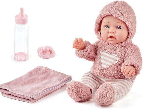 eDollable 12 inch playset 3+ My First Baby Doll Toy with Accessories and Clothes in Gift Box, Ideal Gift for Years Old
