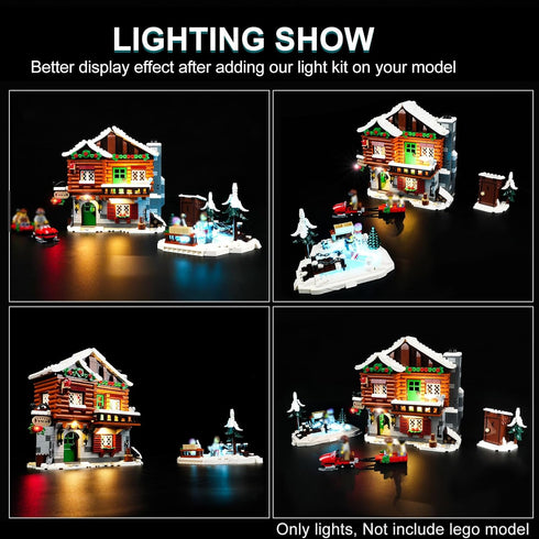 LED Light Kit for Lego Alpine Lodge 10325 Building Set, Creative Lighting Compatible with Lego 10325 - Lights Only