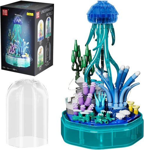 Sea Creature Collections Jellyfish Building Sets with Seaweed and Coral, 10101 Sea