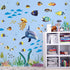 Creative 3D Ocean Fish Wall Sticker, Removable DIY Under The Sea Coral Grass Decal for Kids Nursery Decor