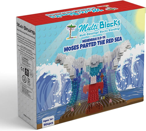Jesus Series-Moses Parted The Red Sea Mini Figurine, Collectable Building Set for Ages 14+, 904 Pieces