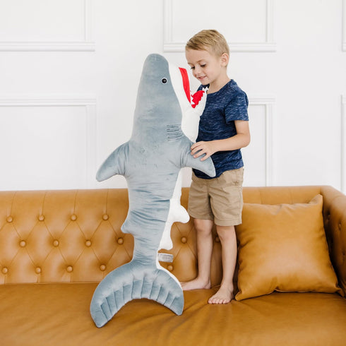 Melissa & Doug Giant Shark, Lifelike Stuffed Animal, over 3 feet long
