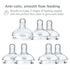 Set Set 100% Smilo Baby Bottle Feeding Gift - Bottle with Silicone Newborn Pacifier, Replacement Nipples and Baby