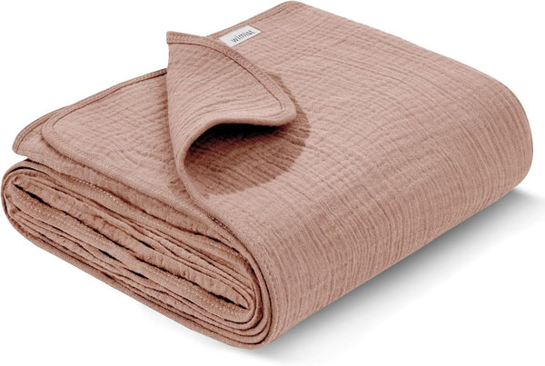 Muslin Swaddle Blankets, Baby Receiving Blankets for Girls and Boys, Large 40 x 36 inches, Suitable for Neutral Newborns