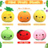 6 Pcs Soft Mini Plush Fruits - Colorful Stuffed Fruits Lovely Peach, Orange, Pineapple, Cantaloupe for Toddlers,