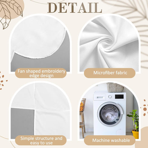 Linens Limited 100% 24"x 38" 10" Inch 4 Microfiber Scalloped Mini Crib Skirt with Drop Lenght with Split Corners