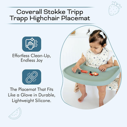 Nibble And Rest Coverall Stokke Tripp Trapp Highchair Placemat, Silicone Placemat for High Chair